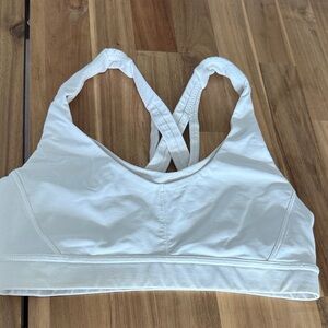 Women's White Sports Bra